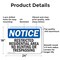 Signmission Restricted Residential Area No Hunting Or OSHA Notice Sign, Aluminum, 24in W x 18in L, 2PK OS-2PACK-NS-A-1824-L-18091 - alternate 3